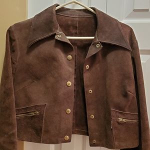 1960s Brown Swede Jacket